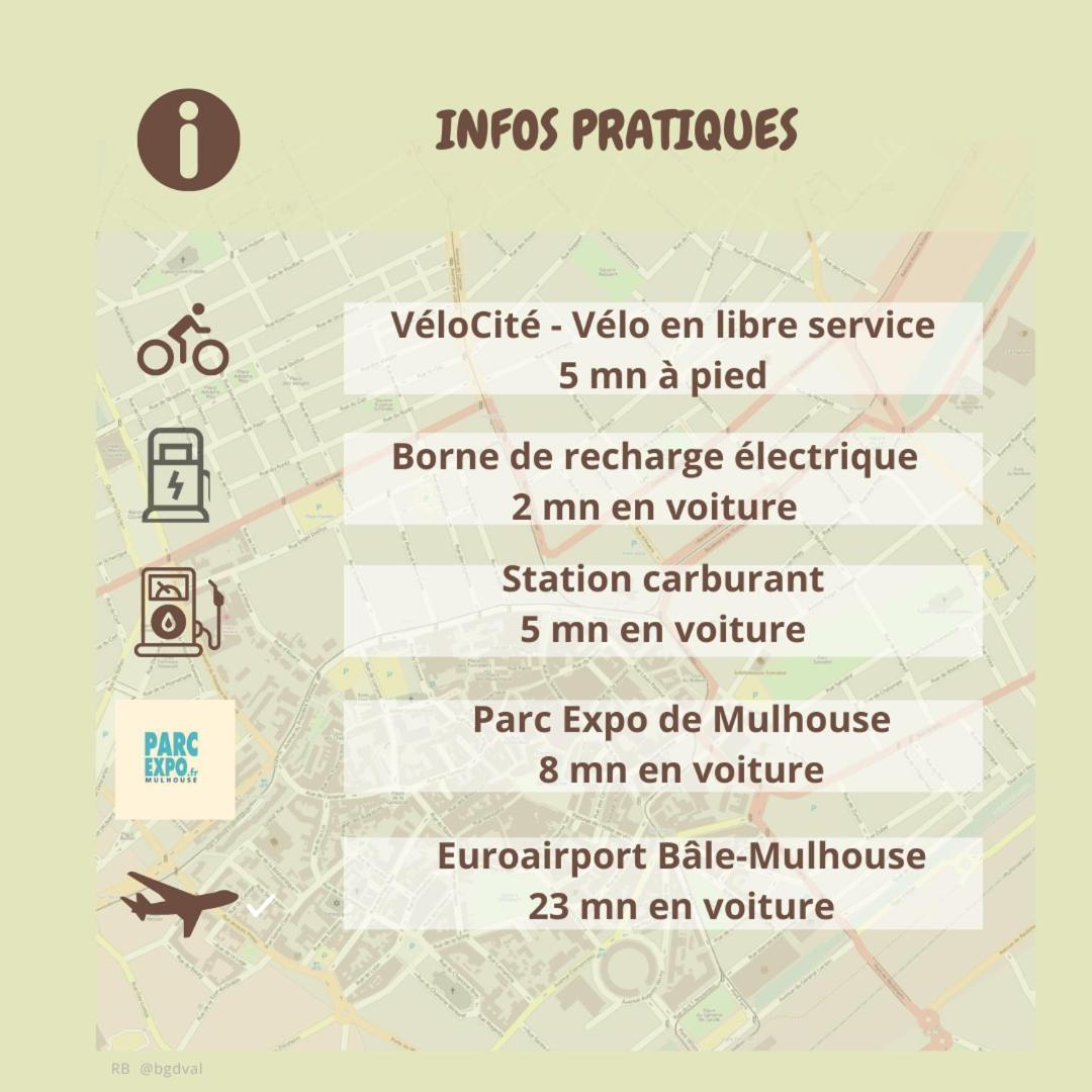 Rb-0G - Appartement F3 Au Rdc Tout Equipe Pour 1 A 5 Pers Мюлуз Екстериор снимка